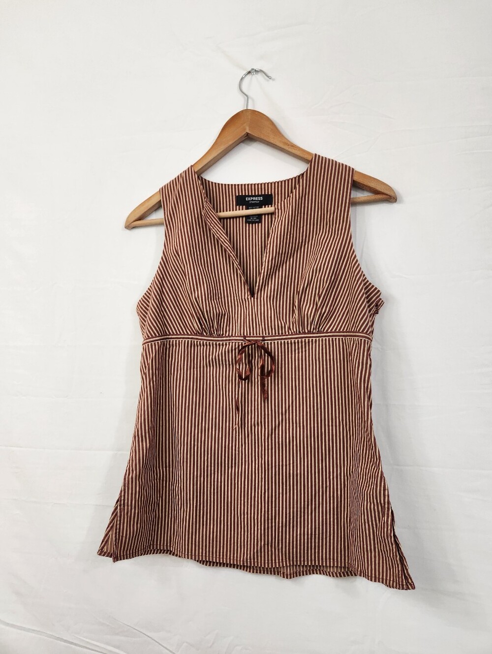 Express Y2k Pinstripe Blouse